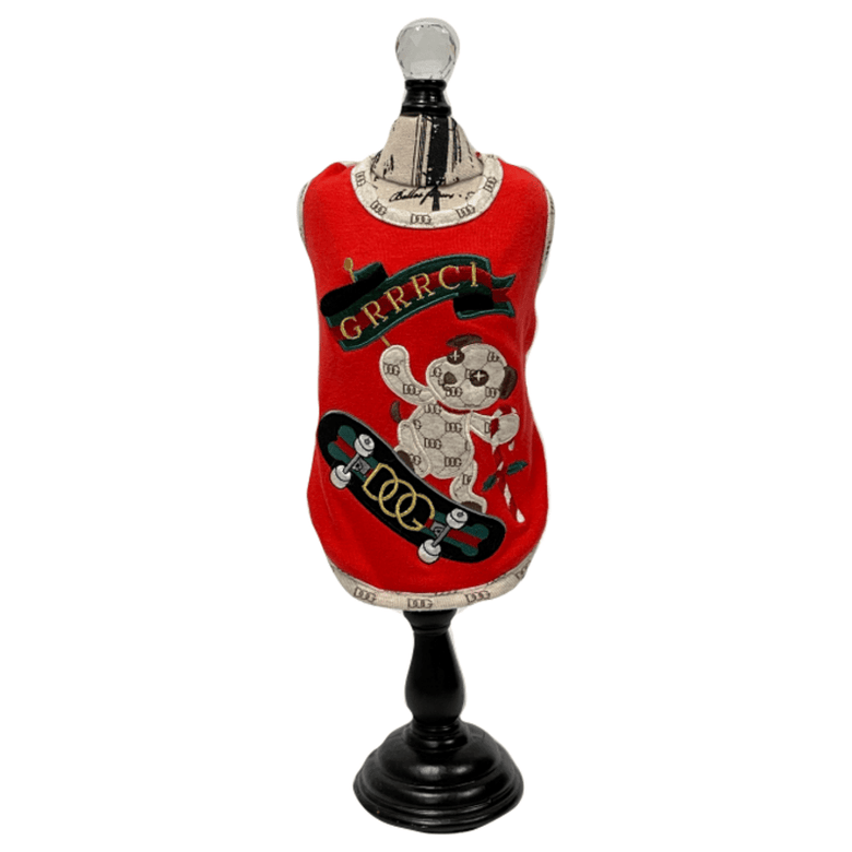 luna blue Tee's Red / XS GRRRCI Dog Skateboard Holiday Pet Tank