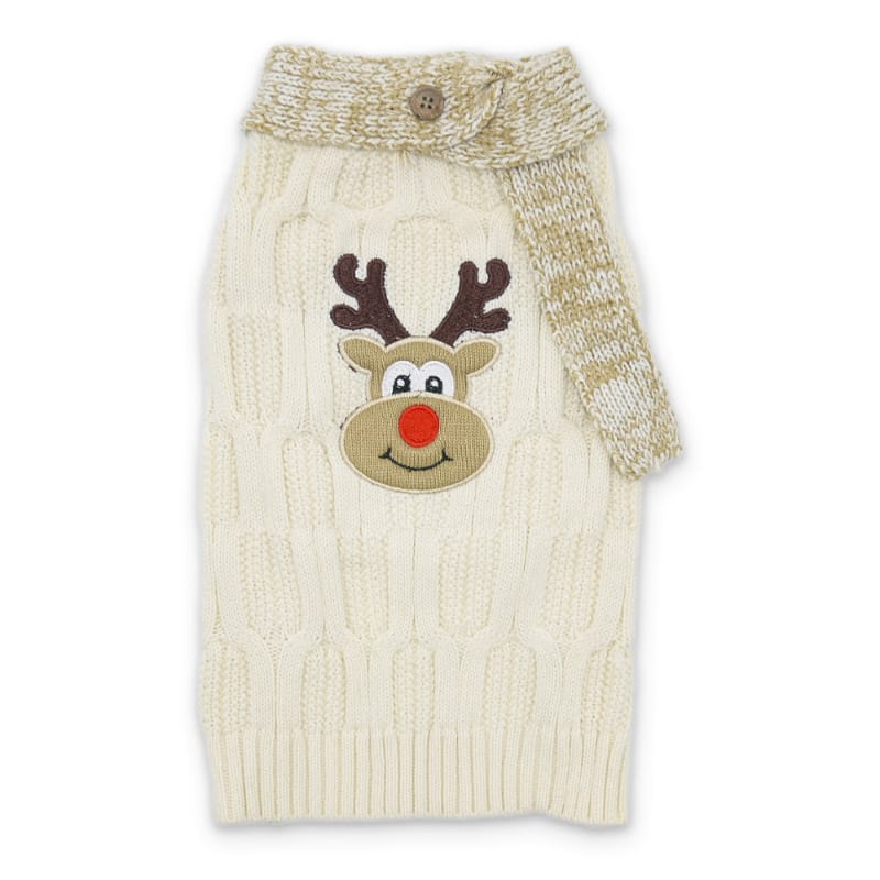 DogoPet.com Sweater Reindeer Scarf Sweater
