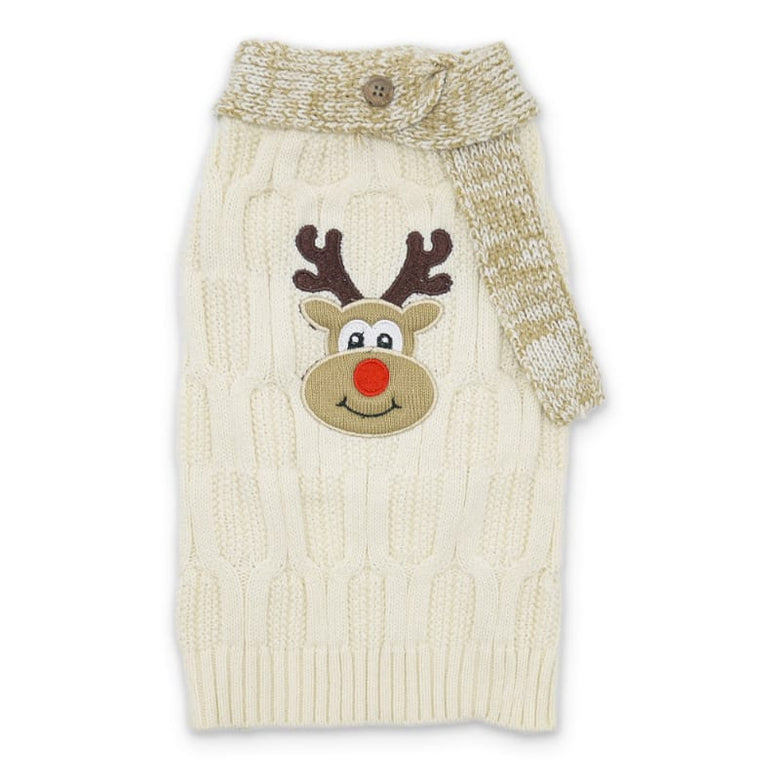 DogoPet.com Sweater Reindeer Scarf Sweater