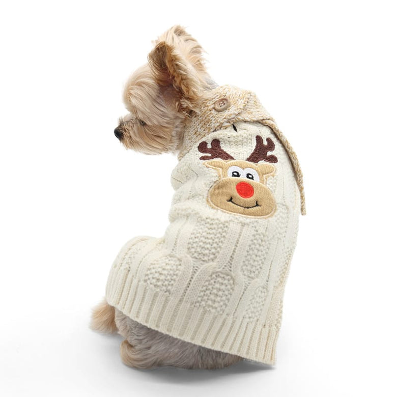 DogoPet.com Sweater Reindeer Scarf Sweater