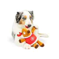 Rocky Reindeer Christmas Holiday Plush Squeaky Dog Toy- 2 Sizes