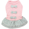 Parisian Pet Dog Apparel SM Ribbed Winter Bows Dog Dress