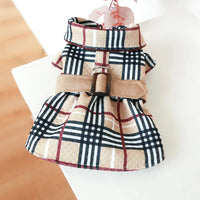 AE Dresses 8" Autumn Coffee Plaid Dog Dress