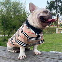 AE-MPS Dog Apparel XS Tan Stripe Polo Dog Shirt