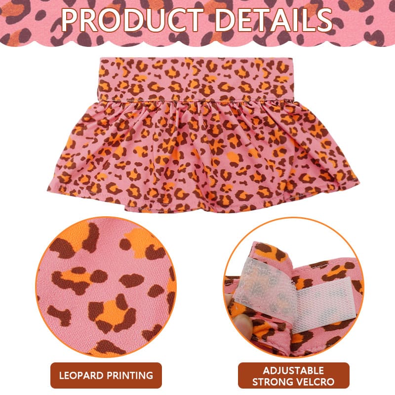 AE-GURU Swimwear Pink Cheetah Print Dog Bikini - 2 Piece