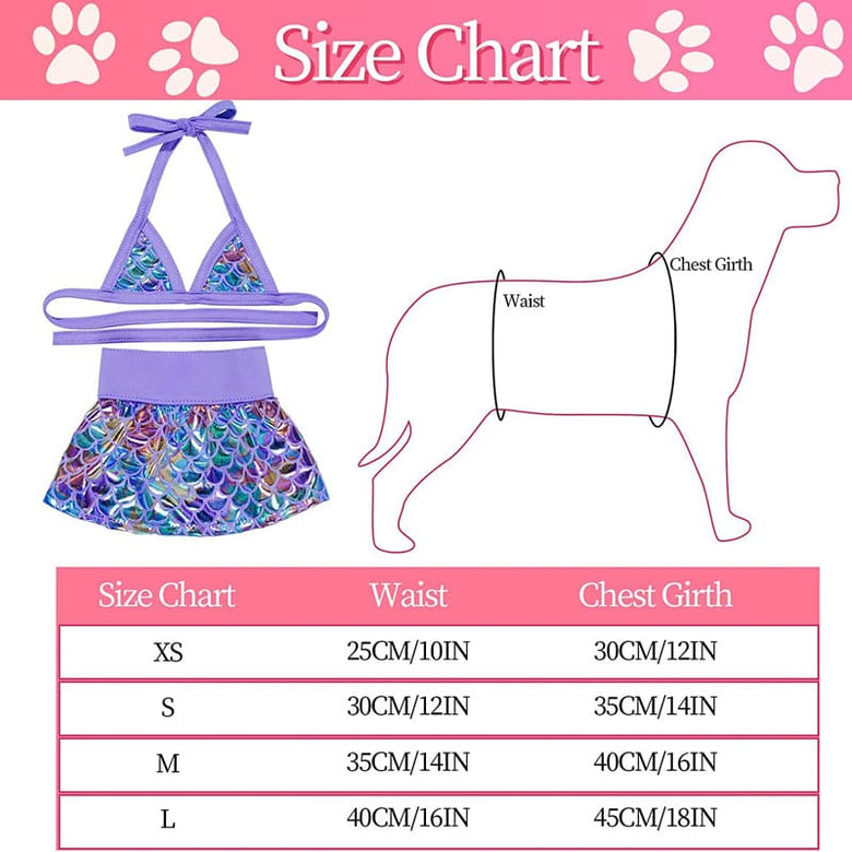 AE-GURU Swimwear Mermaid Pet Bikini - 2 Piece