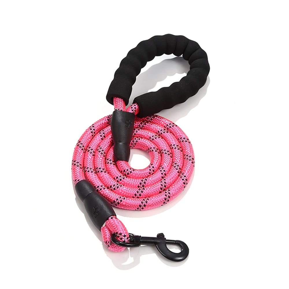 AE - BOBITSTORE Leashes Pnk Nylon Reflective Rope Leash with Padded Grip