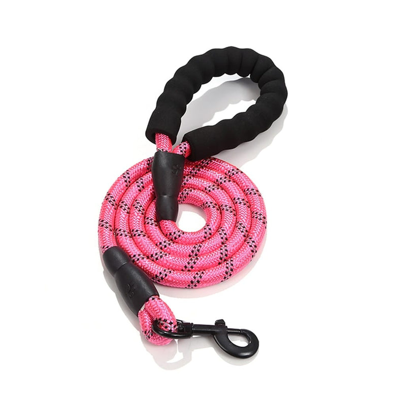 AE - BOBITSTORE Leashes Pnk Nylon Reflective Rope Leash with Padded Grip