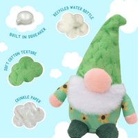Baby MEADOW Gnome Plush Squeaky Dog Toy - 6"