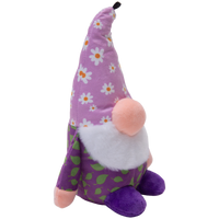 Daisy the Gnome Purple Plush Squeaky Dog Toy - 10"