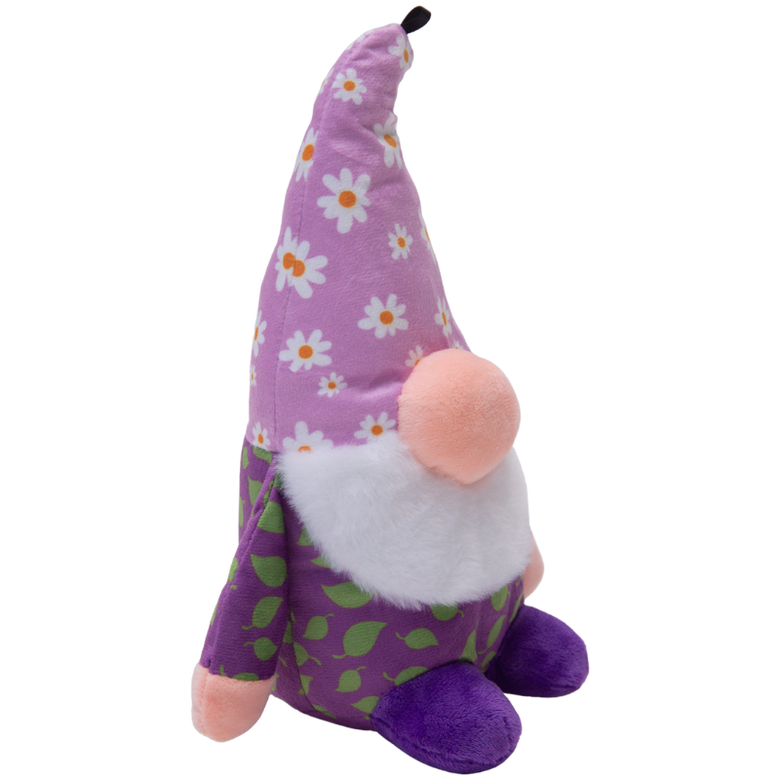 Daisy the Gnome Purple Plush Squeaky Dog Toy - 10"