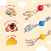 SnugArooz dog toys Feel'N Spikey Yellow Ball Rope Tug Dog Toy - 22"