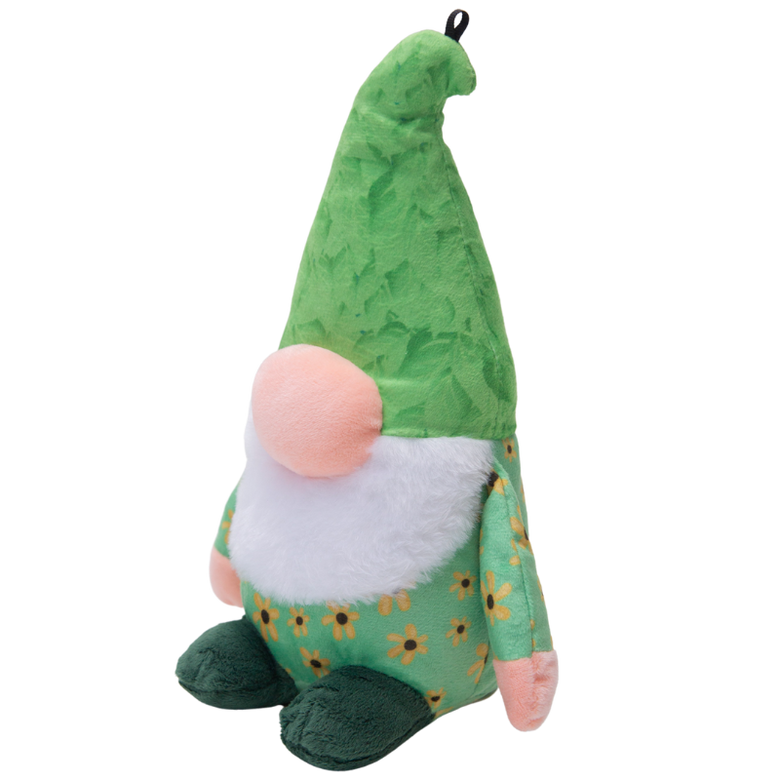 Meadow the Gnome Green Plush Squeaky Dog Toy - 10"