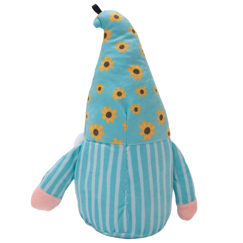 Sunny the Gnome Blue Plush Squeaky Dog Toy - 10"