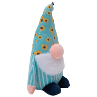 Sunny the Gnome Blue Plush Squeaky Dog Toy - 10"