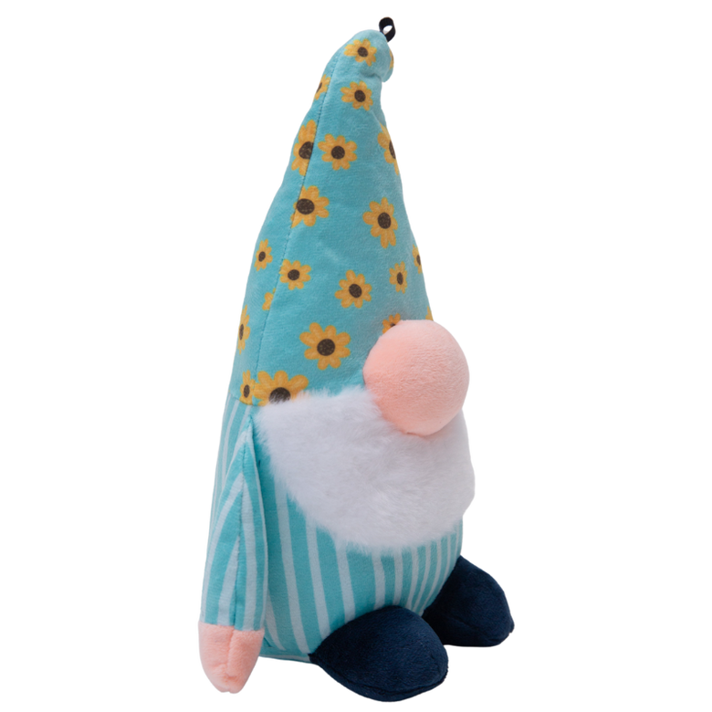 Sunny the Gnome Blue Plush Squeaky Dog Toy - 10"
