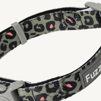 Savanna Grey Leopard Print Stylish Dog Collar