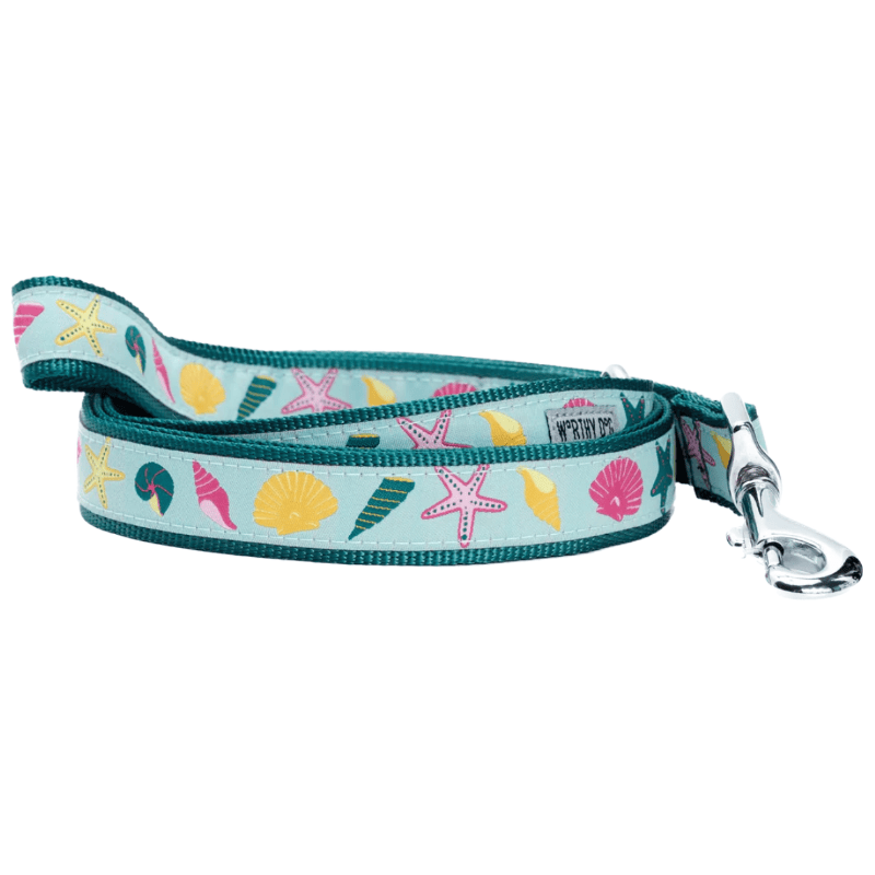 The Worthy Dog Leashes S Seashells Green Dog Leash - 2 Sizes