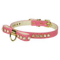 Mirage Pet Products Collars 10" / Pnk Bow Clear Bling Stones Pet Collar - Multiple Colors