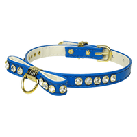 Mirage Pet Products Collars 10" / Blu Bow Clear Bling Stones Pet Collar - Multiple Colors