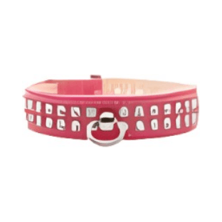 Mirage Pet Products Collars 10" / Pnk Patent Jewel Collar