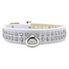 Mirage Pet Products Collars 10" / Whte Patent Jewel Collar