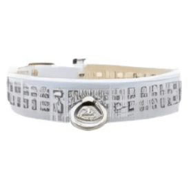 Mirage Pet Products Collars 10" / Whte Patent Jewel Collar
