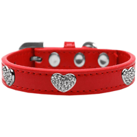 Mirage Pet Products Collars Red / 10 Bling Heart Dog Collar