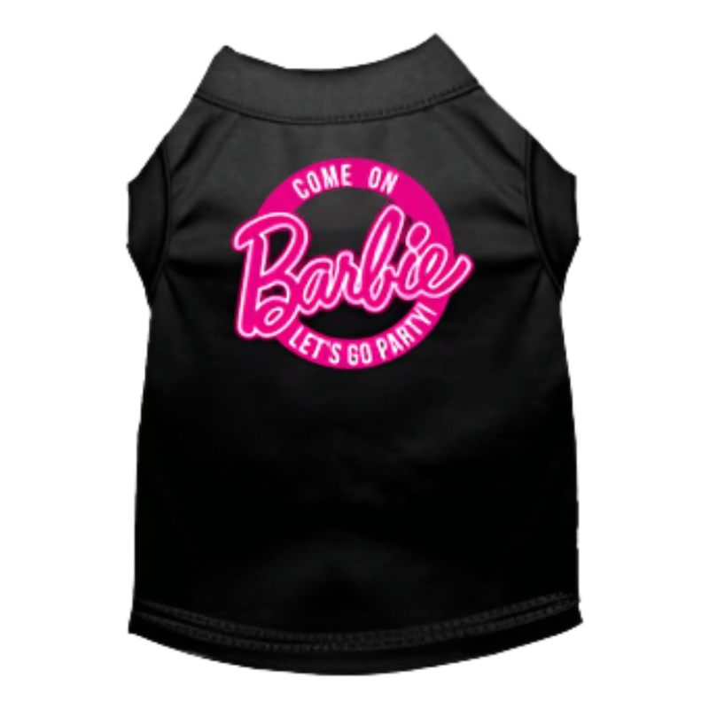 Mirage Pet Products dog apparel Come on Brbie Let's Go Party Dog Tee!