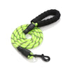 AE - BOBITSTORE Leashes Grn Nylon Reflective Rope Leash with Padded Grip