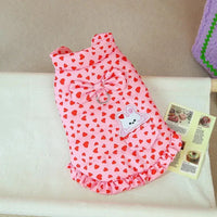 AE-JH HOME Jackets-Coats M Sweet Hearts Bow Pink Dog Coat