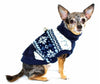 Winter Soft Snowflake Polar Fleece Navy Blue Dog Vest - Size XS