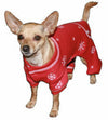 Winter Red Snowflake Soft Inside Cozy Christmas Holiday Pet Pajamas