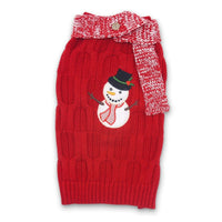DogoPet.com Sweater Snowman Scarf Sweater