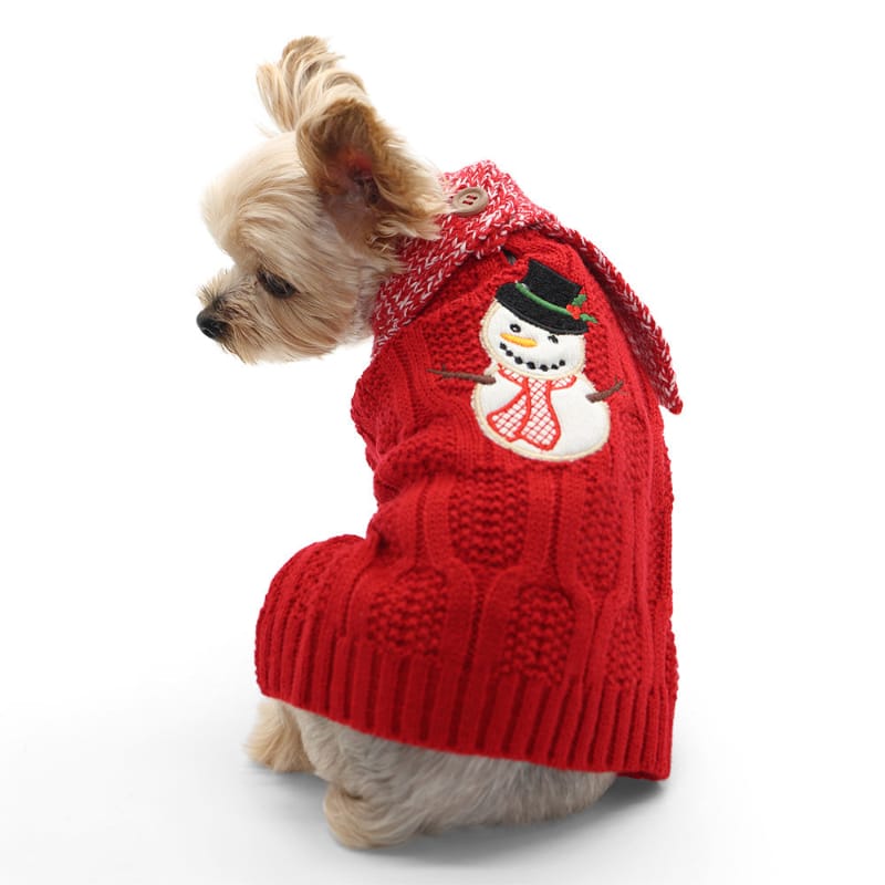 DogoPet.com Sweater Snowman Scarf Sweater