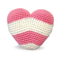 DogoPet.com Crochet Toys Stripy Heart Crochet Toy