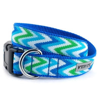 The Worthy Dog Collars-Leashes XS Static Chevron Blue Dog Collar - Only Available in Size XS