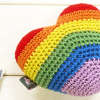 DogoPet.com Crochet Toys Rainbow Heart Crochet Toy