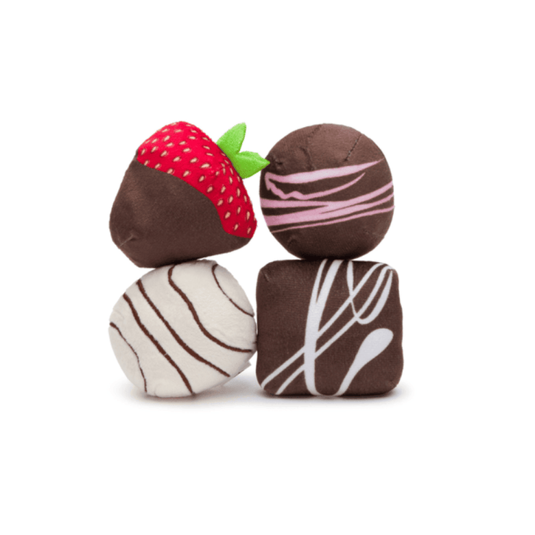 Fab Dog dog toys Dogiva Box of Chocolates Dog Toy Set - 4 Pc