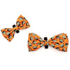 Halloween Season Orange Frank Bow Tie Pet Collar Attachment - 2 Sizes
