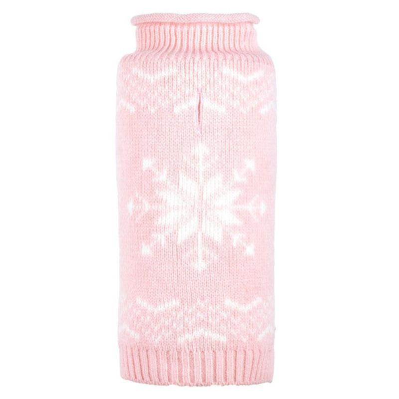 THE WORTHY DOG Sweaters XL Snowflake Icy Pink Pet Sweater - Only Available in Size XL