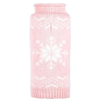 THE WORTHY DOG Sweaters XL Snowflake Icy Pink Pet Sweater - Only Available in Size XL