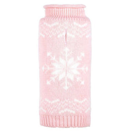 THE WORTHY DOG Sweaters XL Snowflake Icy Pink Pet Sweater - Only Available in Size XL