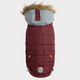 GF Pet Jackets XXS Winter Sailor Burgendy Dog Parka - Only Available in Sizes 2XS and XS