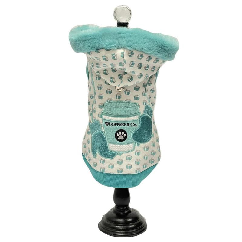 luna blue Hoodies S Woofany & Co. Cup of Love Pet Hoodie
