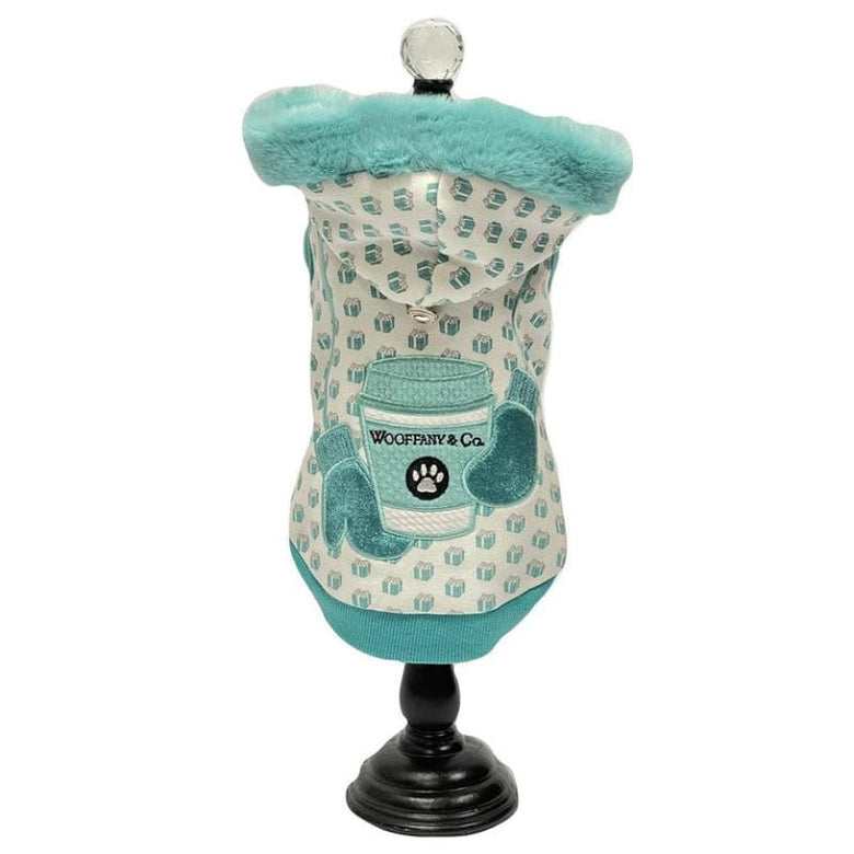 luna blue Hoodies S Woofany & Co. Cup of Love Pet Hoodie