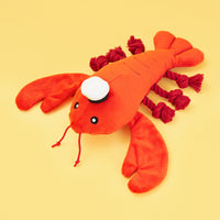 Luca the Lobster Playful Pal Plush Squeaky Dog Toy