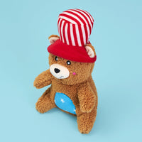 Cheeky Chumz Americana Patriotic Bear Plush Squeaky Dog Toy