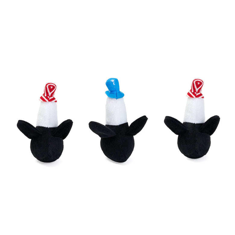 Eagles Miniz Patriotic Americana Plush Squeaky Dog Toy Set - 3 Pc