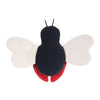 EcoZippy Corduroy Critter Ladybug Squeaky Dog Toy